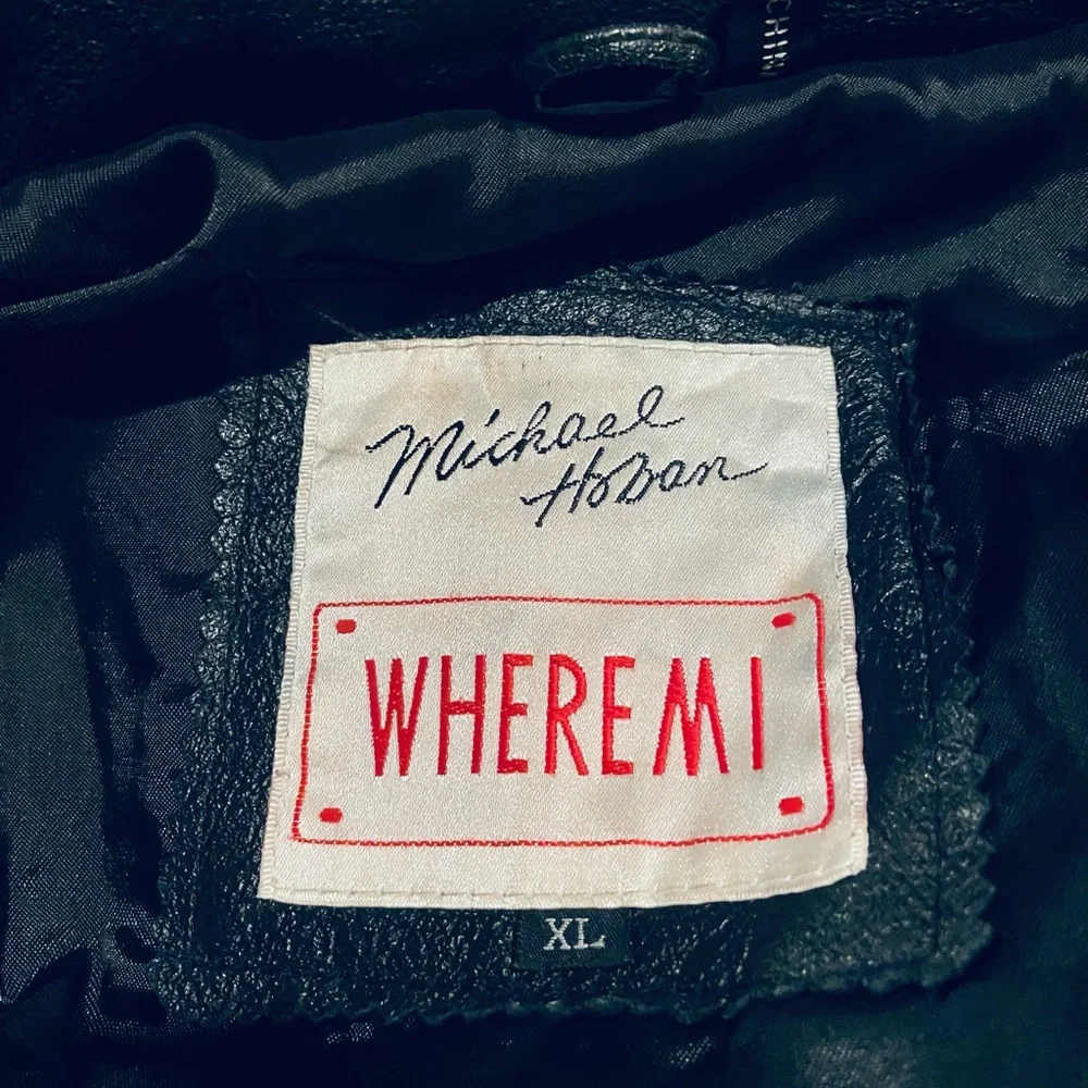 Michael Hoban WHEREMI Classic Vintage Leather “8 Ball” Jacket